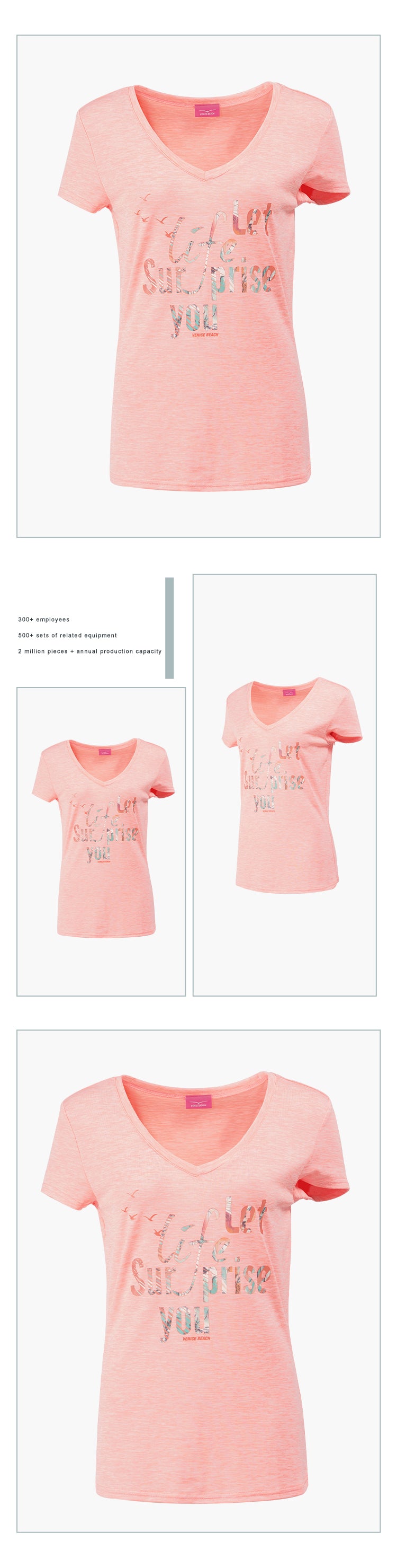 Summer New Design High Quality Vintage Letter Print V Neck Short Sleeve T Shirt Women Loose Casual Top