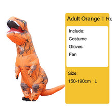 Laden Sie das Bild in den Galerie-Viewer, Adult Kids Inflatable Dinosaur Costume T REX women Men Costumes dinosaur Alien Halloween Party Fancy Dress suit Carnival Cosplay