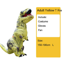 Laden Sie das Bild in den Galerie-Viewer, Adult Kids Inflatable Dinosaur Costume T REX women Men Costumes dinosaur Alien Halloween Party Fancy Dress suit Carnival Cosplay