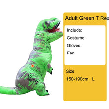 Laden Sie das Bild in den Galerie-Viewer, Adult Kids Inflatable Dinosaur Costume T REX women Men Costumes dinosaur Alien Halloween Party Fancy Dress suit Carnival Cosplay