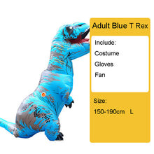 Laden Sie das Bild in den Galerie-Viewer, Adult Kids Inflatable Dinosaur Costume T REX women Men Costumes dinosaur Alien Halloween Party Fancy Dress suit Carnival Cosplay