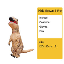 Laden Sie das Bild in den Galerie-Viewer, Adult Kids Inflatable Dinosaur Costume T REX women Men Costumes dinosaur Alien Halloween Party Fancy Dress suit Carnival Cosplay