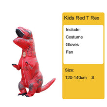 Laden Sie das Bild in den Galerie-Viewer, Adult Kids Inflatable Dinosaur Costume T REX women Men Costumes dinosaur Alien Halloween Party Fancy Dress suit Carnival Cosplay
