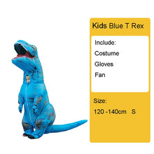 Laden Sie das Bild in den Galerie-Viewer, Adult Kids Inflatable Dinosaur Costume T REX women Men Costumes dinosaur Alien Halloween Party Fancy Dress suit Carnival Cosplay