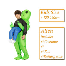 Laden Sie das Bild in den Galerie-Viewer, Adult Kids Inflatable Dinosaur Costume T REX women Men Costumes dinosaur Alien Halloween Party Fancy Dress suit Carnival Cosplay